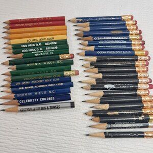 Golf Pencil set 38 Country Club Us Naval Academy Hog Neck Cypress Lakes Lpga